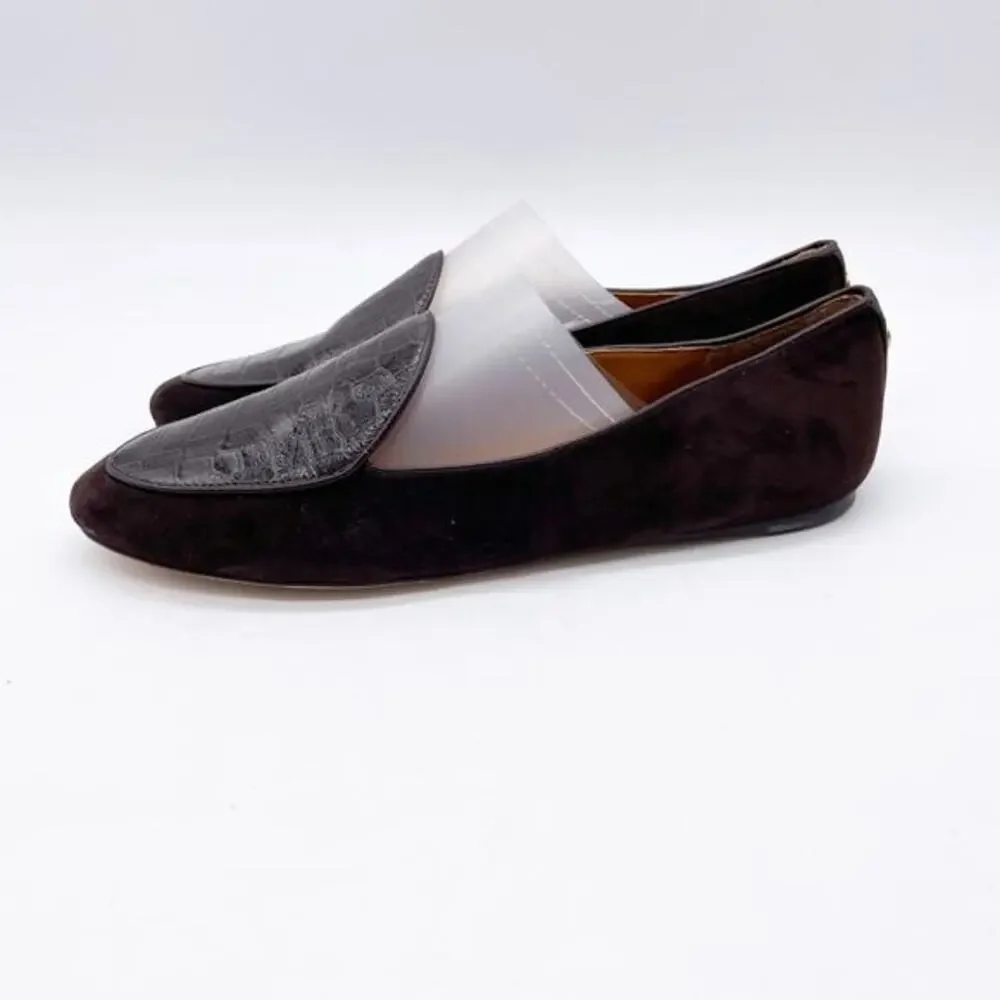 Tory Burch Women's Benton Apron Toe Loafers Flats Brown Shoes Size 6.5‎